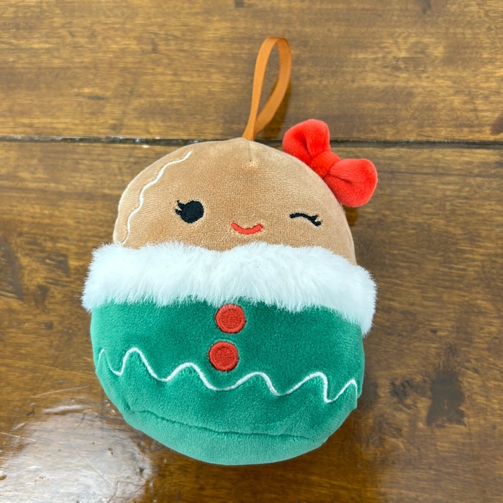 Squishmellow Gingerbread Stuffy Toy Snuggle Soft Cozy Play Bed Pillow Decoration